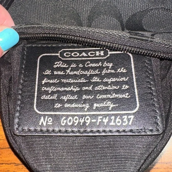 Coach Signature Legacy Black and Silver Wristlet G0949-F41637 - Picture 5 of 5